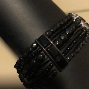 Black beaded bracelet